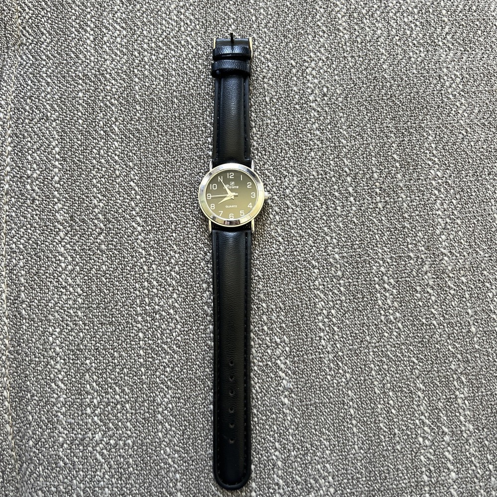 Riviera Black Quartz Watch NEEDS NEW BATTERY